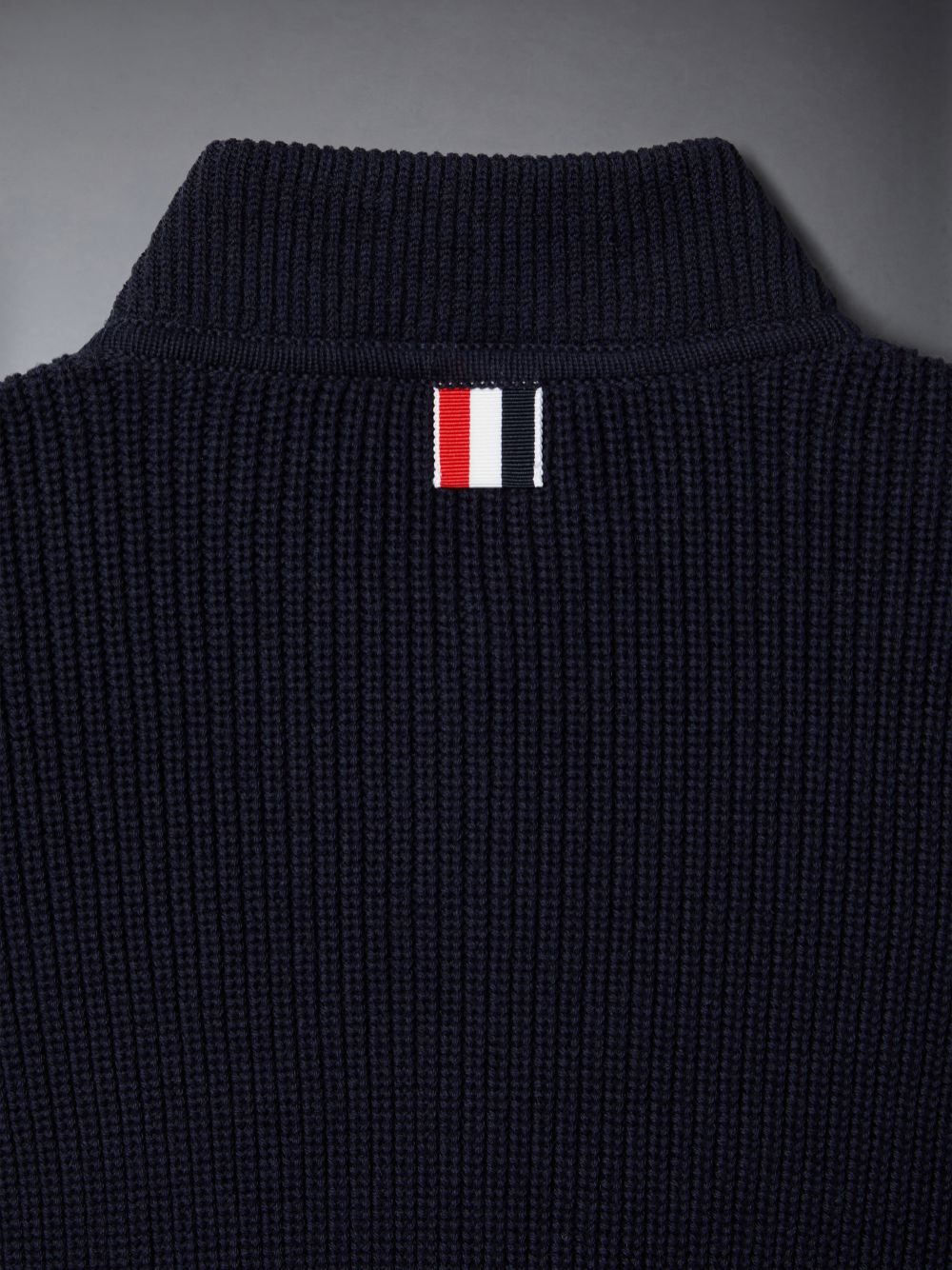 Boys's Thom Browne Cotton 4-Bar Zip up Cardigan Blue | SOL39D53584