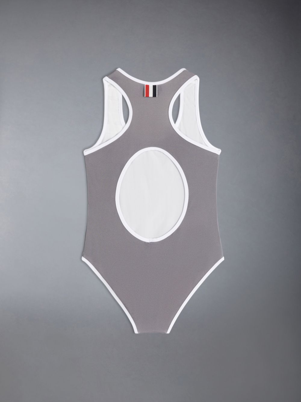 Boys's Thom Browne Swim Tech 4-Bar One Piece Swimsuits Grey | PMV30P62333