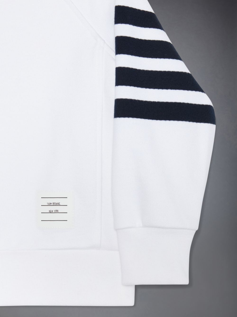 Girls's Thom Browne Classic Loopback 4-Bar Sweatshirts White | LCQ15B47211