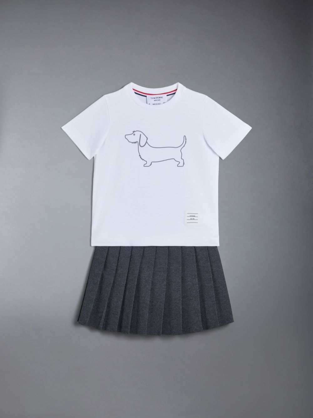 Girls's Thom Browne Cotton Hector T Shirts White | QCW54A48496