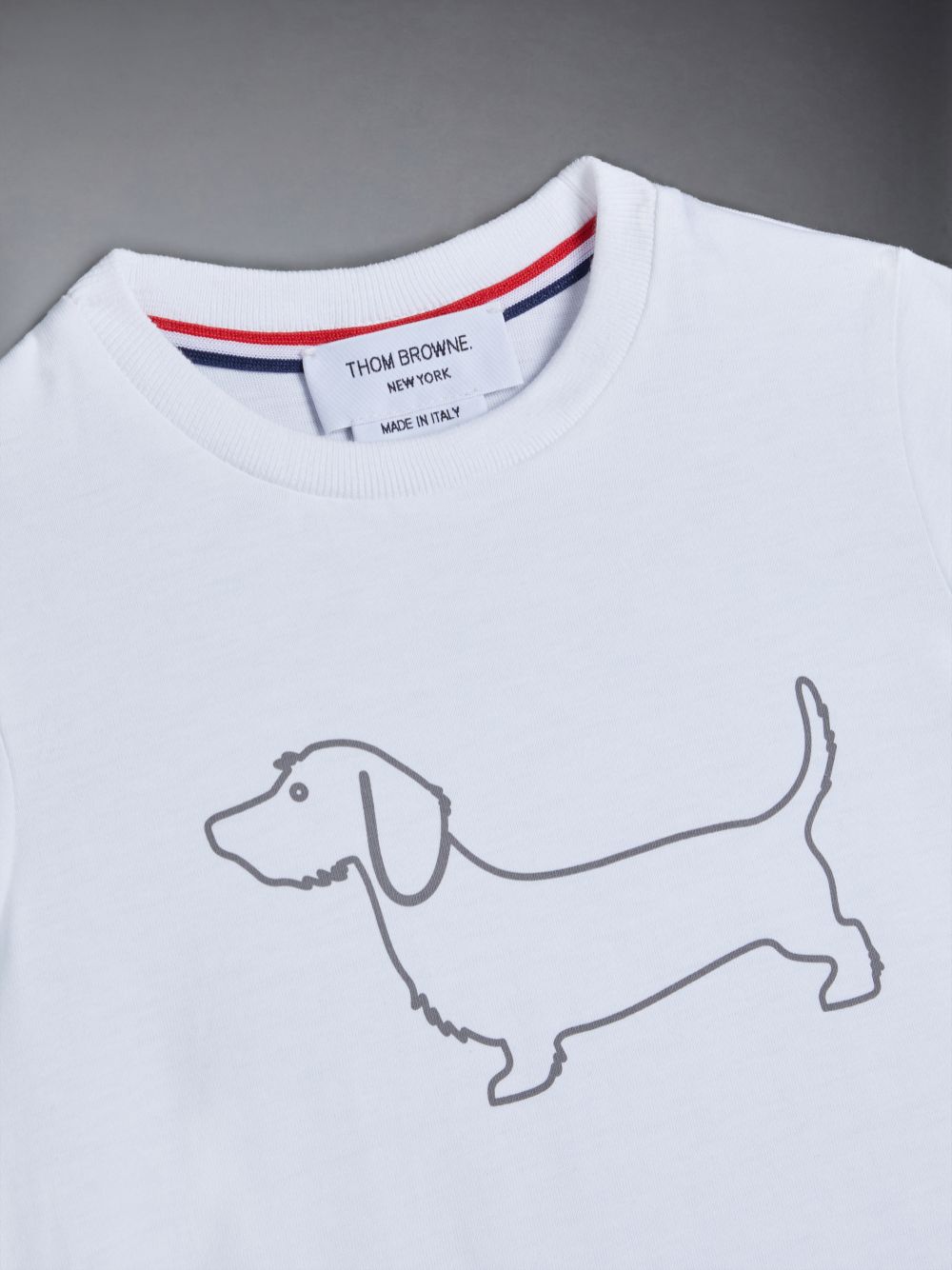 Girls's Thom Browne Cotton Hector T Shirts White | QCW54A48496