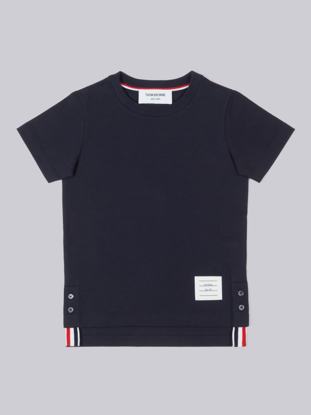 Girls\'s Thom Browne Cotton Jersey Short Sleeve T Shirts Navy | XRX81O24699
