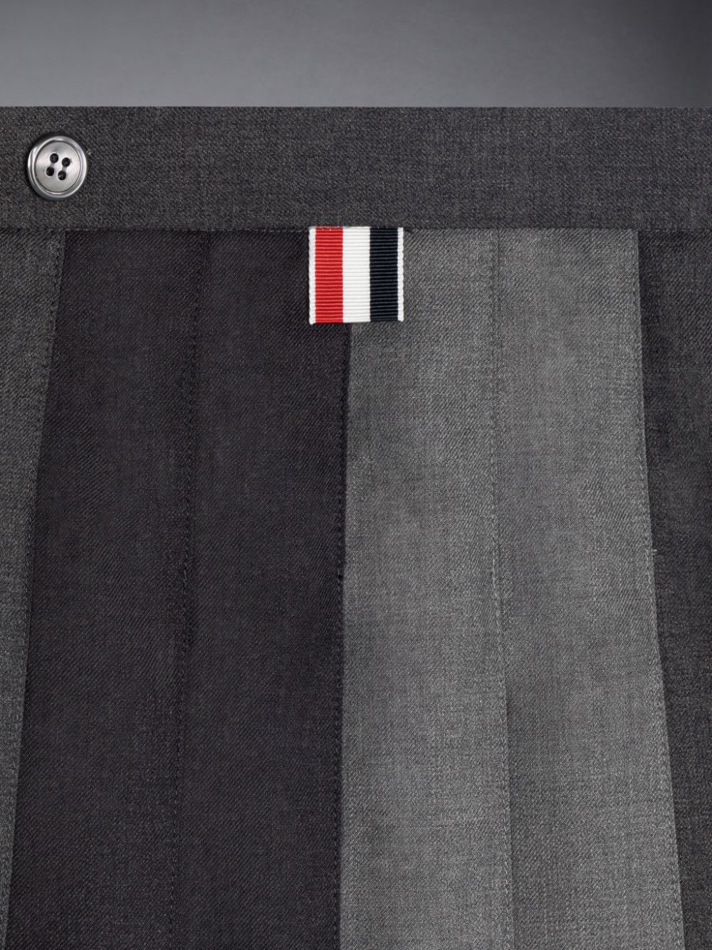 Girls's Thom Browne Funmix Twill Pleated Mini Skirts Grey | SAQ85H21695