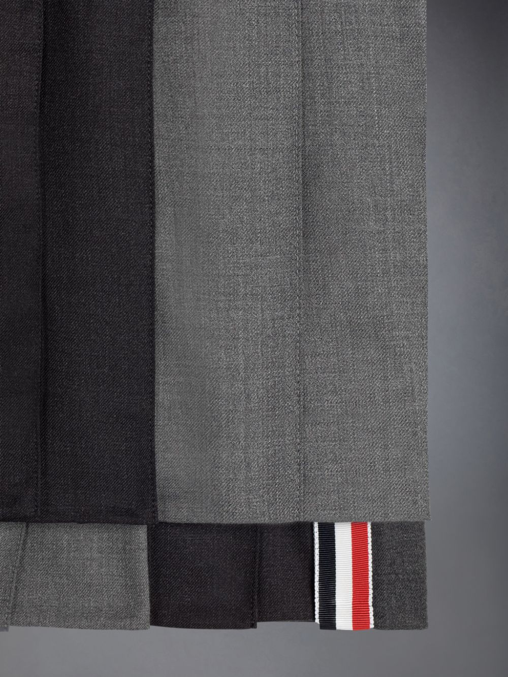 Girls's Thom Browne Funmix Twill Pleated Mini Skirts Grey | SAQ85H21695