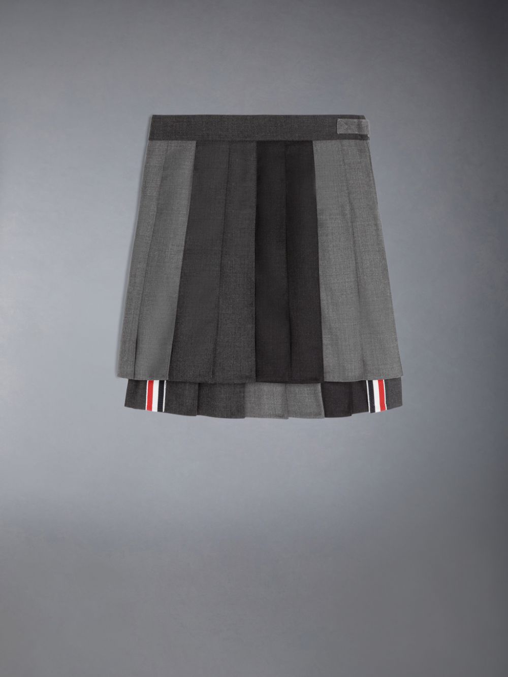 Girls\'s Thom Browne Funmix Twill Pleated Mini Skirts Grey | SAQ85H21695