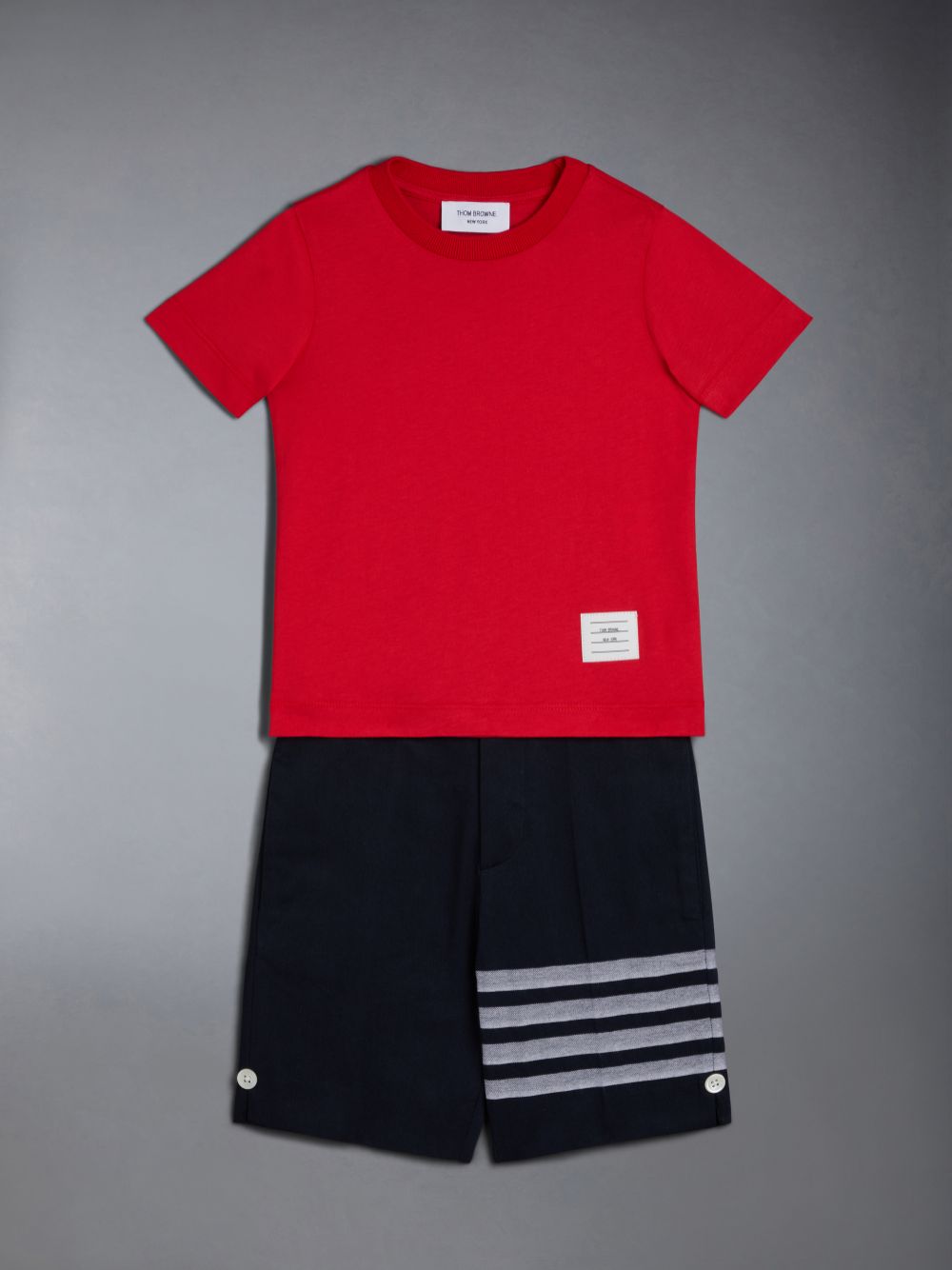 Girls's Thom Browne JERSEY STRIPED T Shirts Blue | FEY69N11204