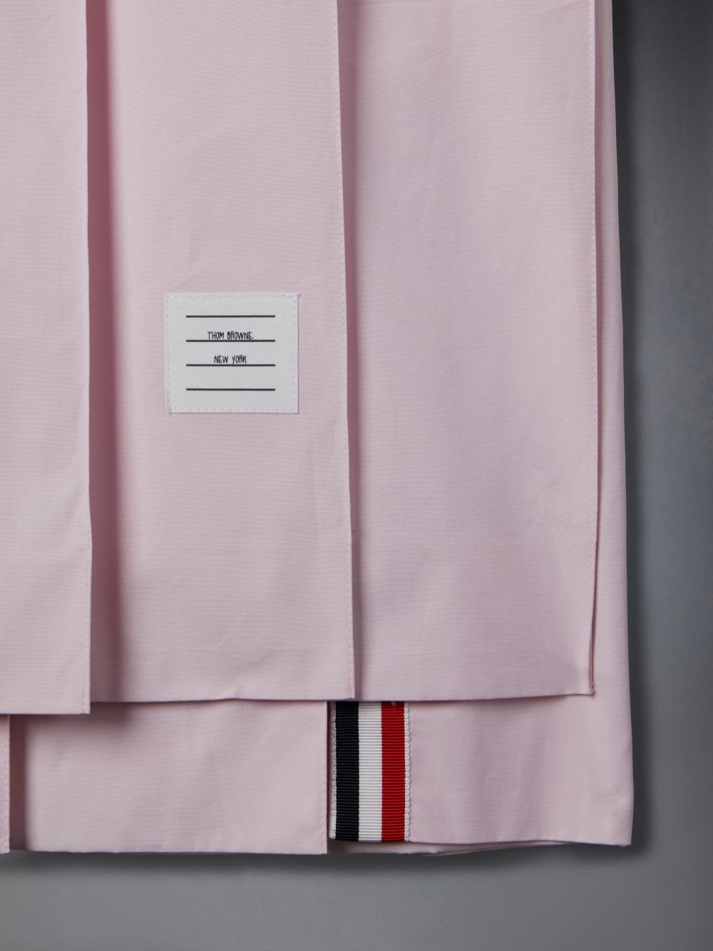 Girls's Thom Browne Poplin Wide Pleated Shirt Dress Pink | FBX01T99854