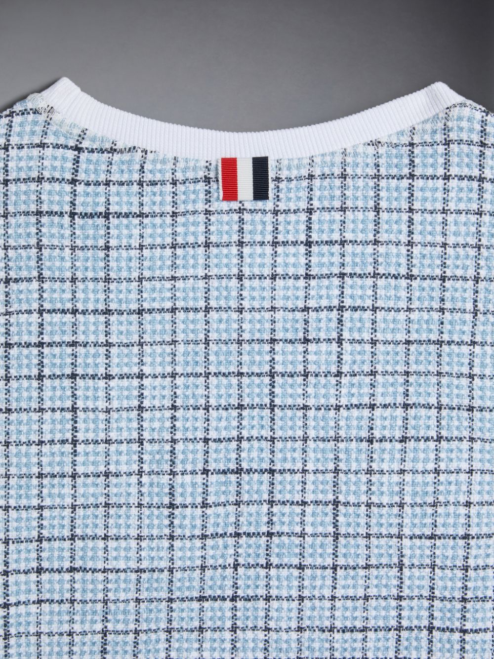 Girls's Thom Browne Tweed Jersey Boxy T Shirts Blue | CWS75C95788