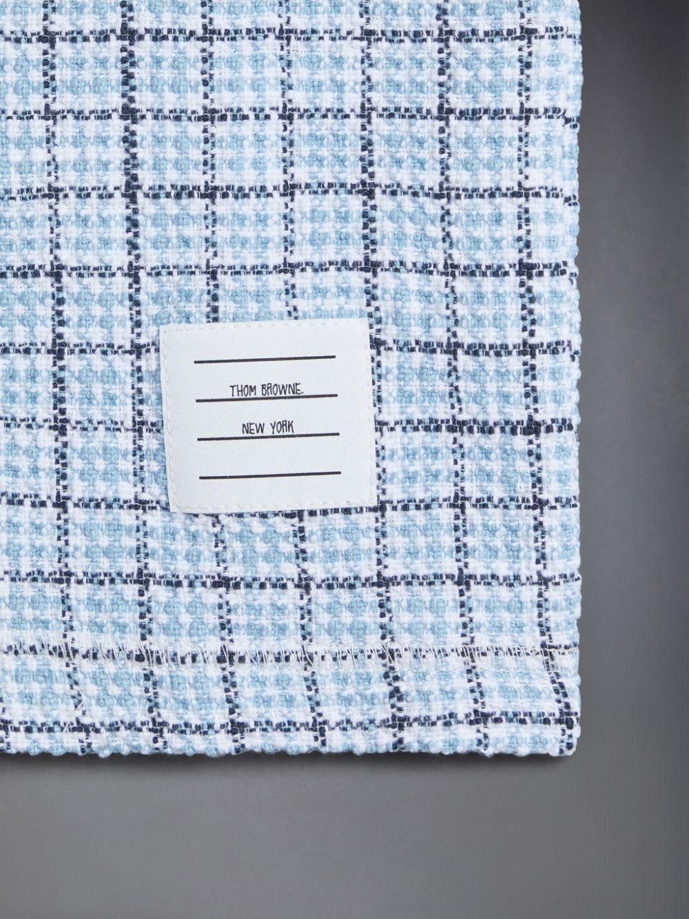 Girls's Thom Browne Tweed Jersey Boxy T Shirts Blue | CWS75C95788