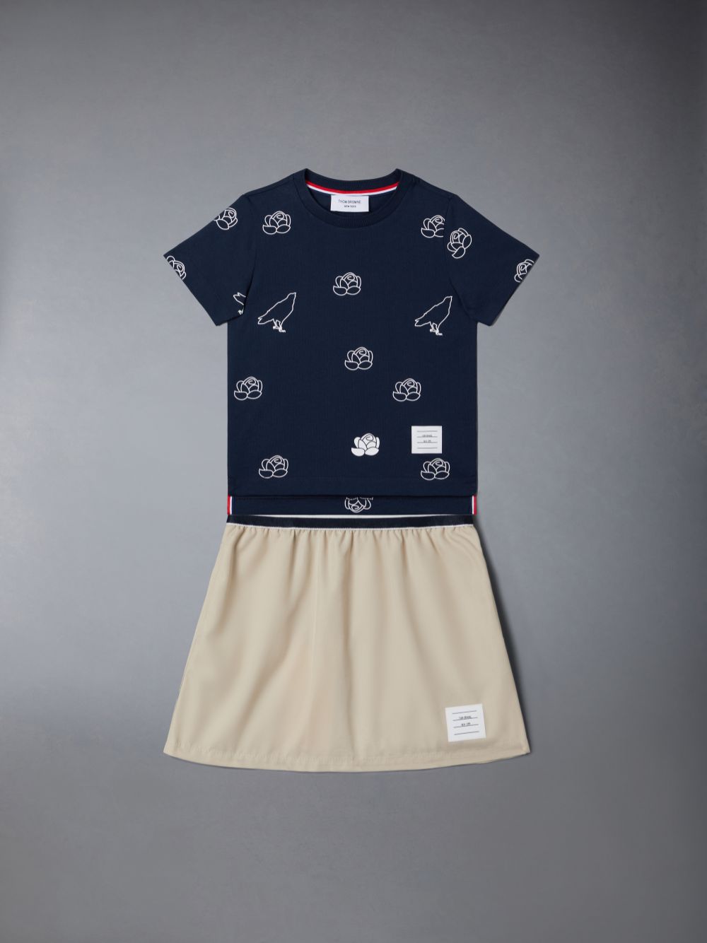 Girls's Thom Browne Typewriter Rugby Skirts Brown | ESY96Q69378