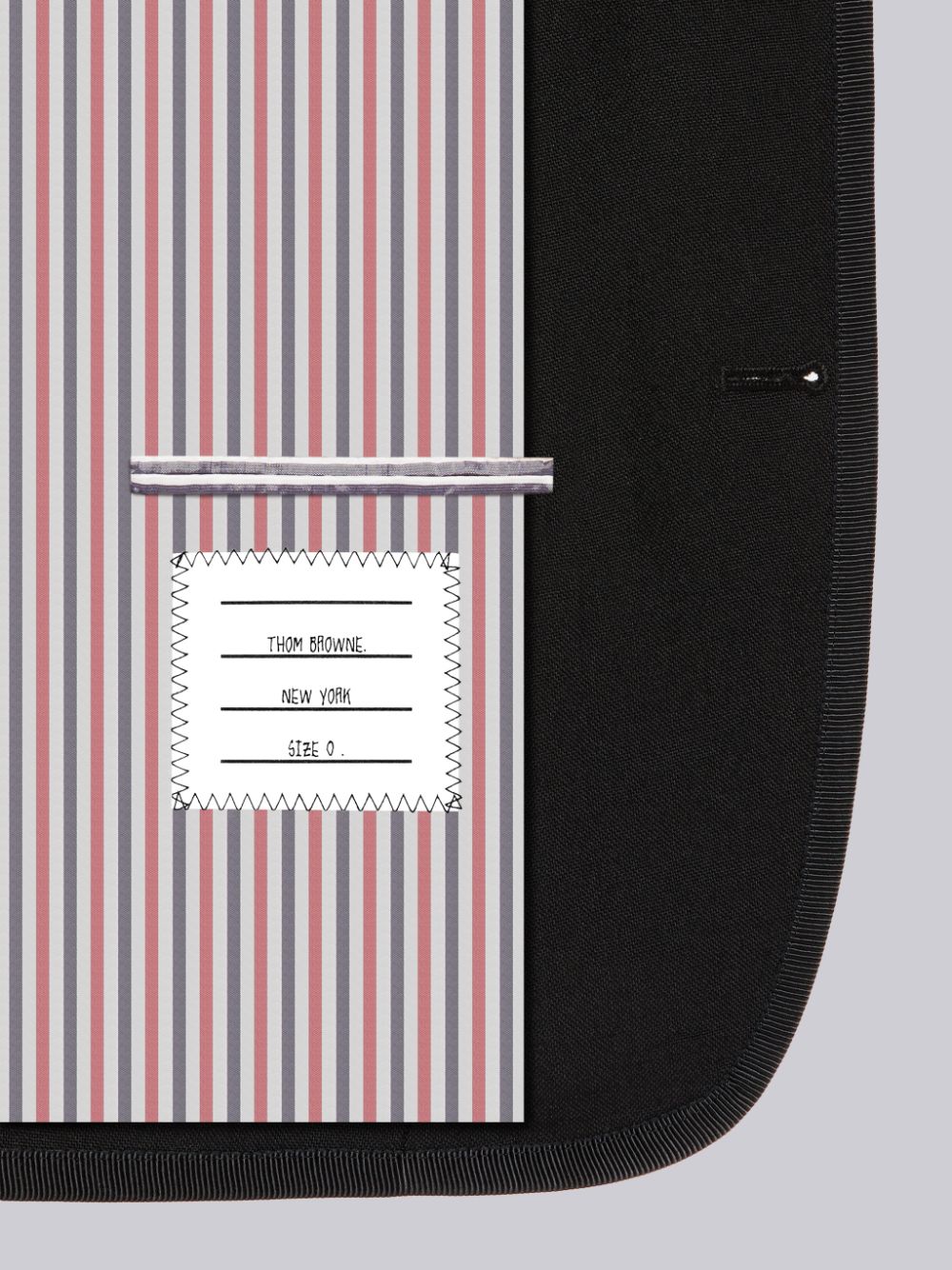 Men Thom Browne 3-Ply Wool Mohair Tipping Shrunken Patch Pocket Coats Black | QBD15P05575