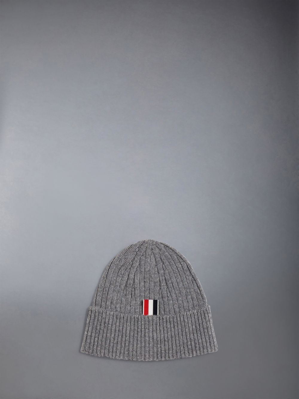 Men Thom Browne CASHMERE RIB 4-BAR Beanie Grey | QOD11A10841