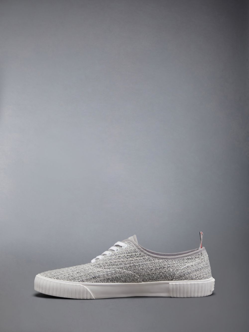 Men Thom Browne Cotton Tweed Heritage Sneakers Grey | UCD96Y76930