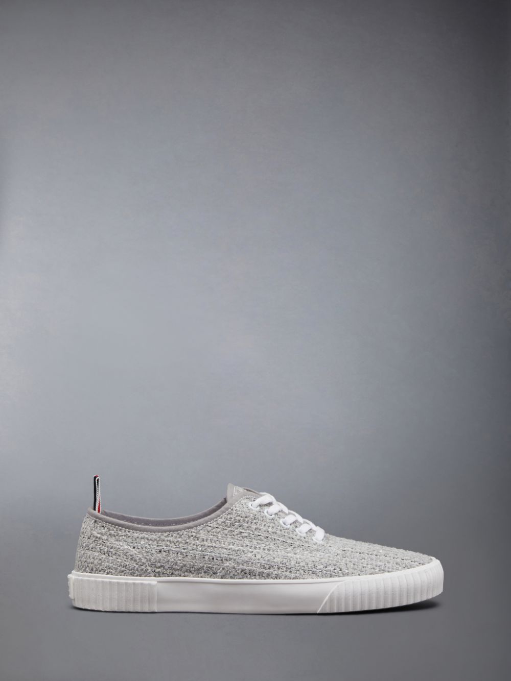 Men Thom Browne Cotton Tweed Heritage Sneakers Grey | UCD96Y76930
