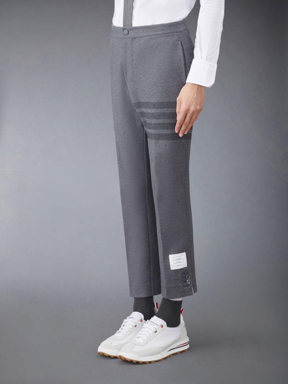Men Thom Browne Double Face Tech Twill Slim Pants Grey | XTD75R00770