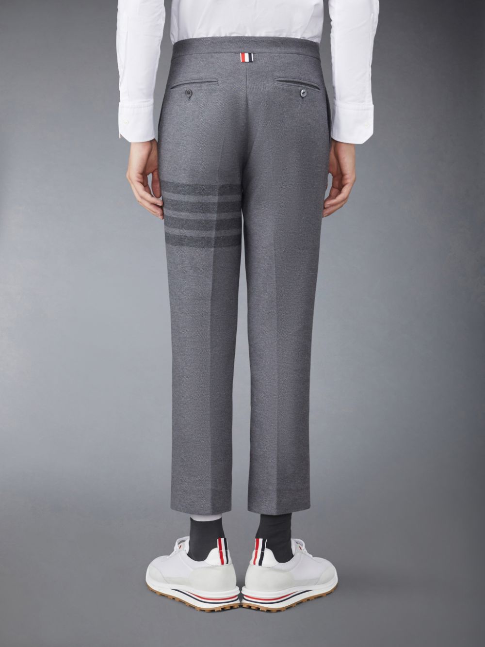 Men Thom Browne Double Face Tech Twill Slim Pants Grey | XTD75R00770