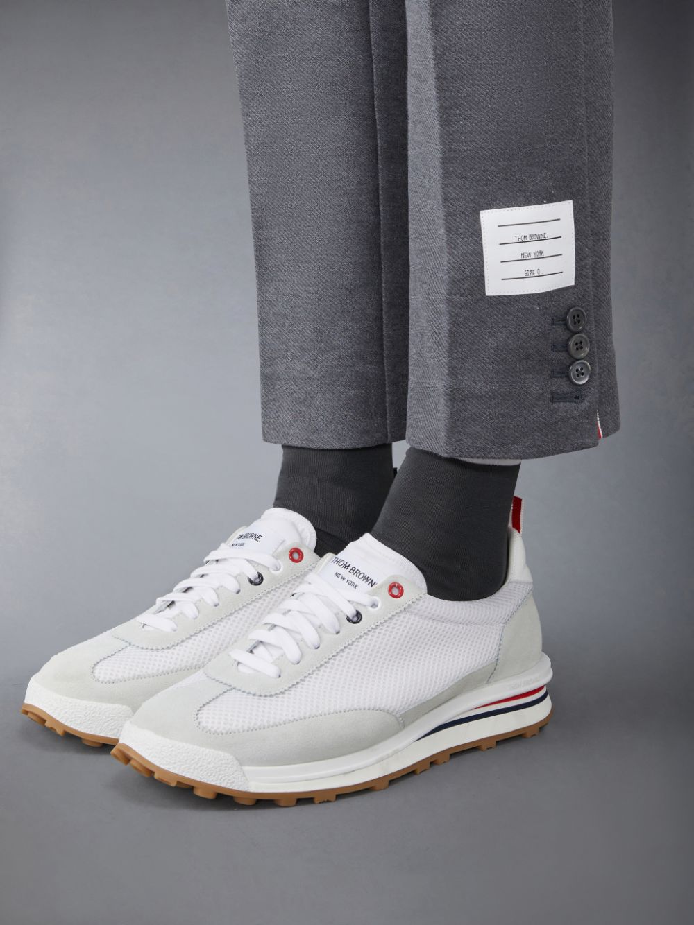 Men Thom Browne Double Face Tech Twill Slim Pants Grey | XTD75R00770