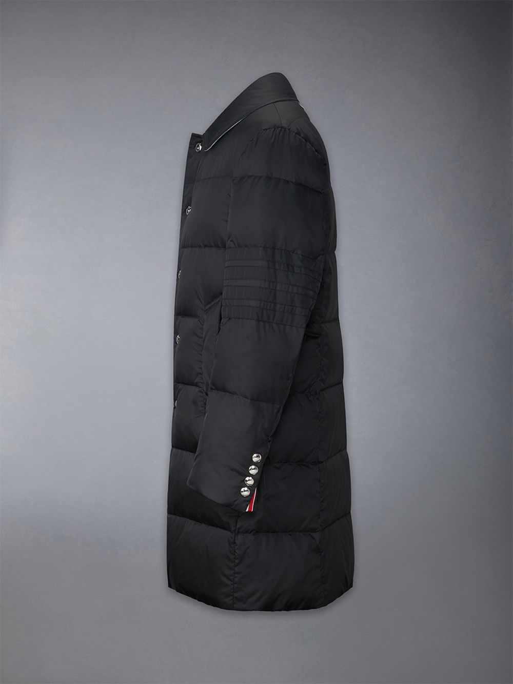 Men Thom Browne Downfilled 4-bar Classic Bal Collar Coats Black | NID32A12129