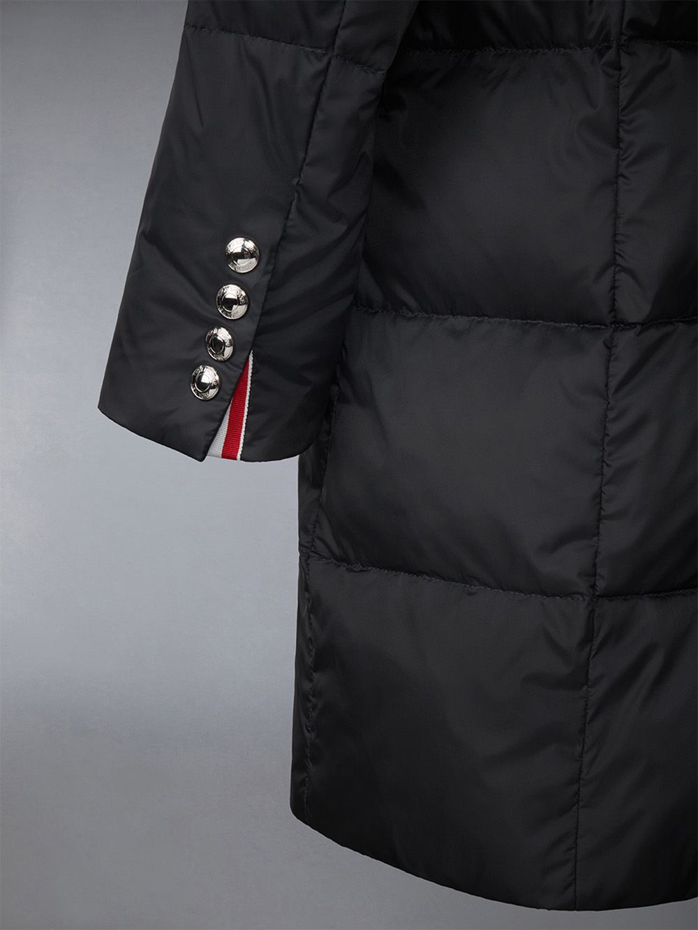 Men Thom Browne Downfilled 4-bar Classic Bal Collar Coats Black | NID32A12129