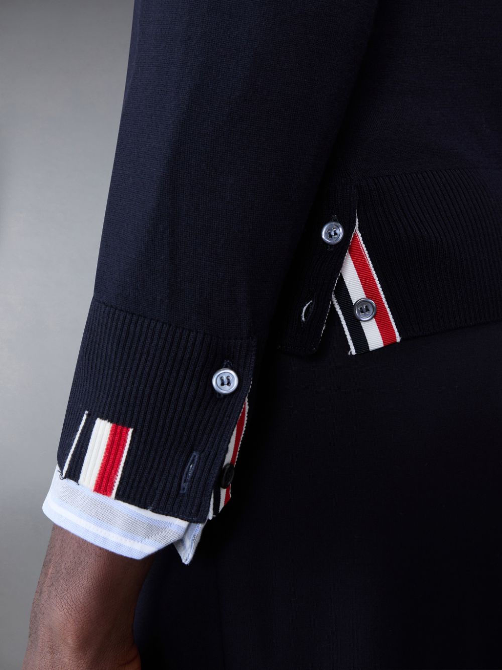 Men Thom Browne Fine Merino Jersey Stripe Relaxed Crew Neck Pullover Blue | ANB04U50355