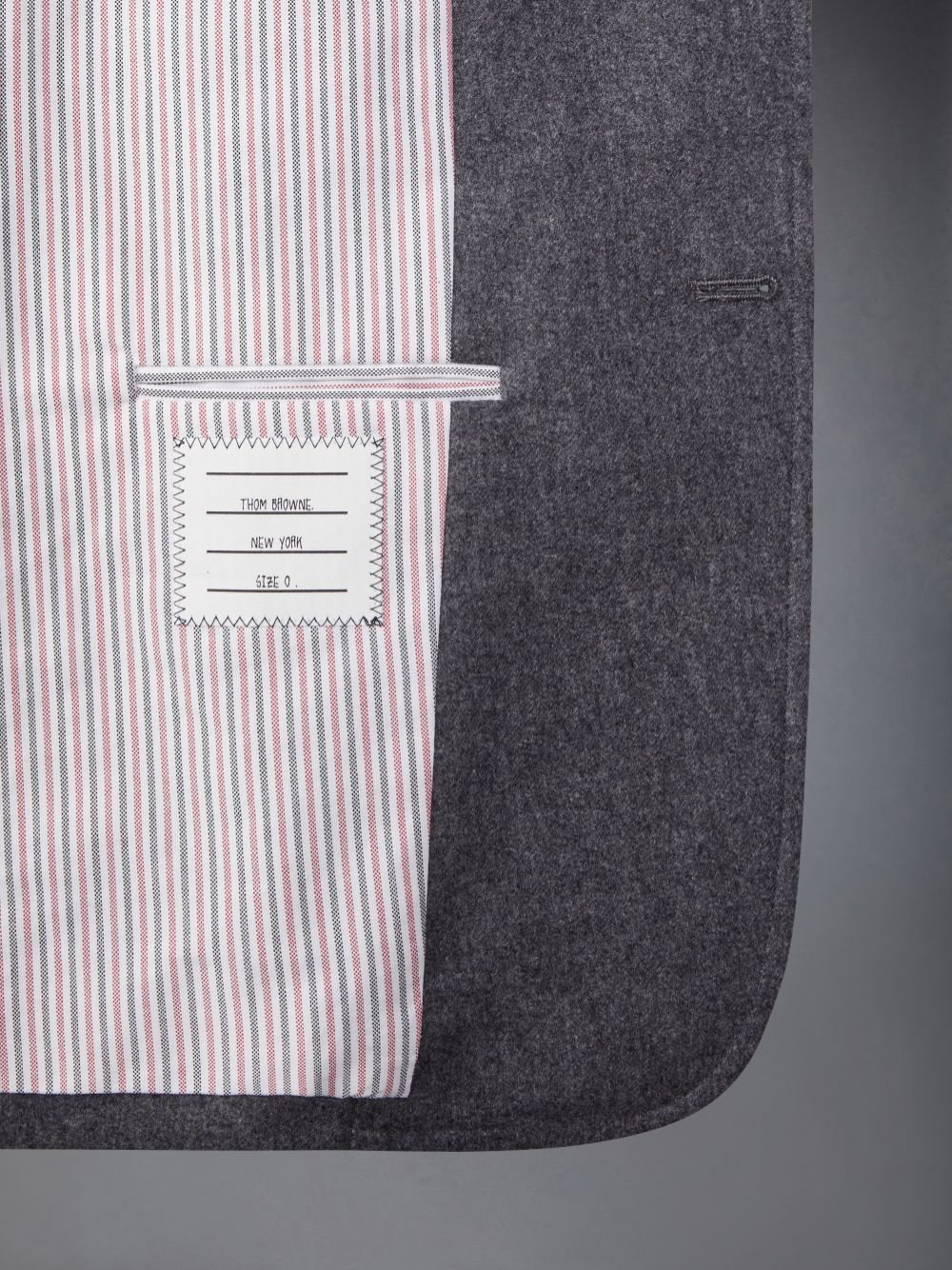 Men Thom Browne Flannel 4-Bar Unstructured Straight Fit Sport Coats Grey | AZF91C63697