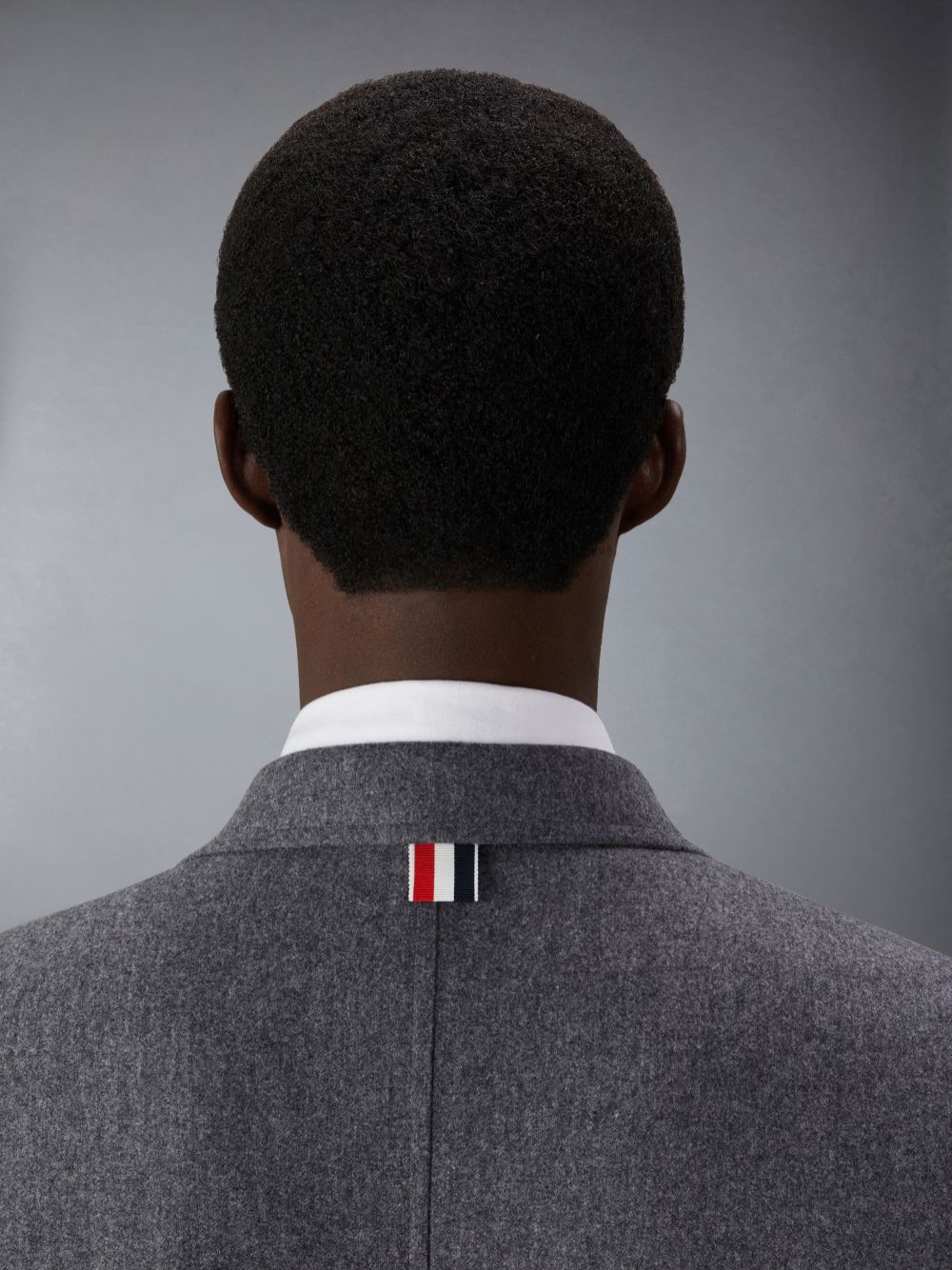 Men Thom Browne Flannel 4-Bar Unstructured Straight Fit Sport Coats Grey | AZF91C63697