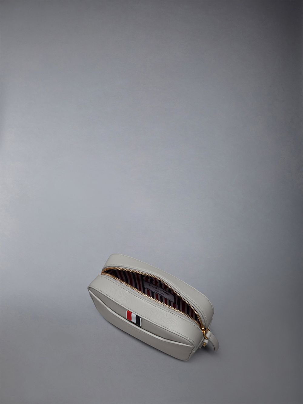 Men Thom Browne Horizontal Camera in Smooth Calf Tool Bags Beige | MRH95E53247
