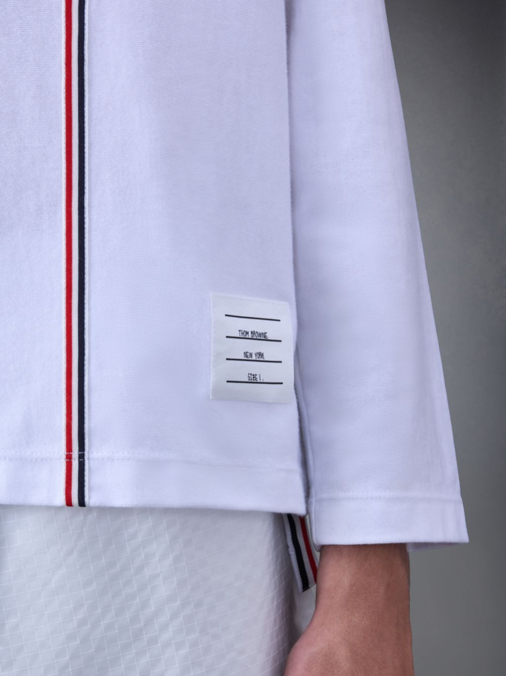 Men Thom Browne Jersey Oversized T Shirts White | NTV46Q97557