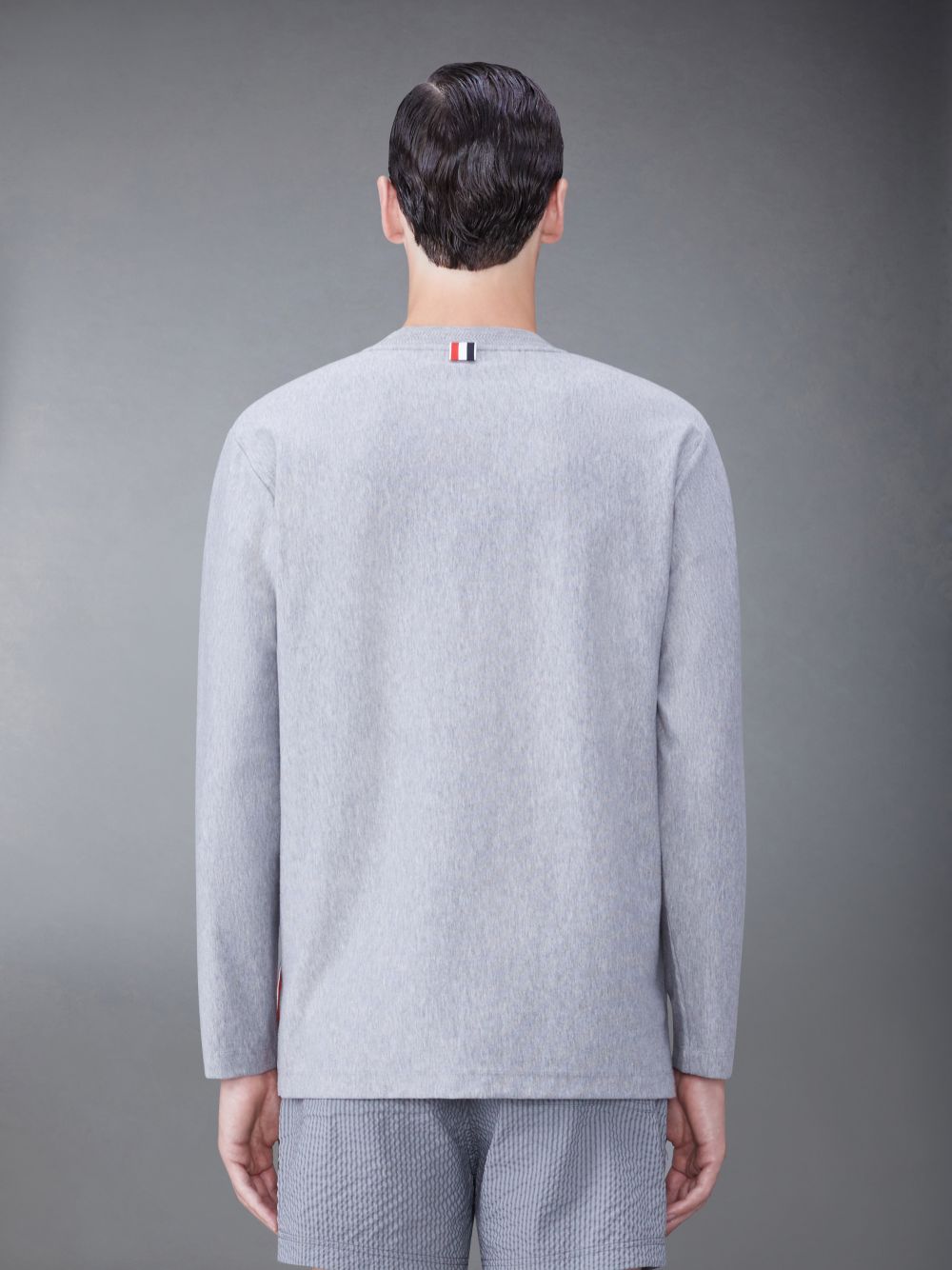 Men Thom Browne Jersey Oversized T Shirts Grey | GPV95O70248