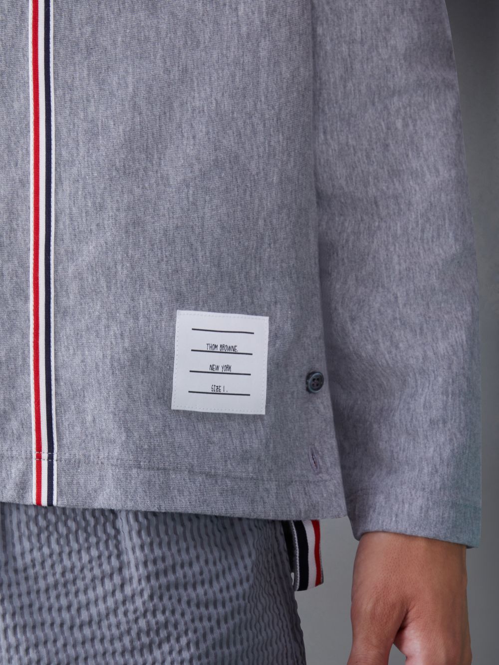Men Thom Browne Jersey Oversized T Shirts Grey | GPV95O70248