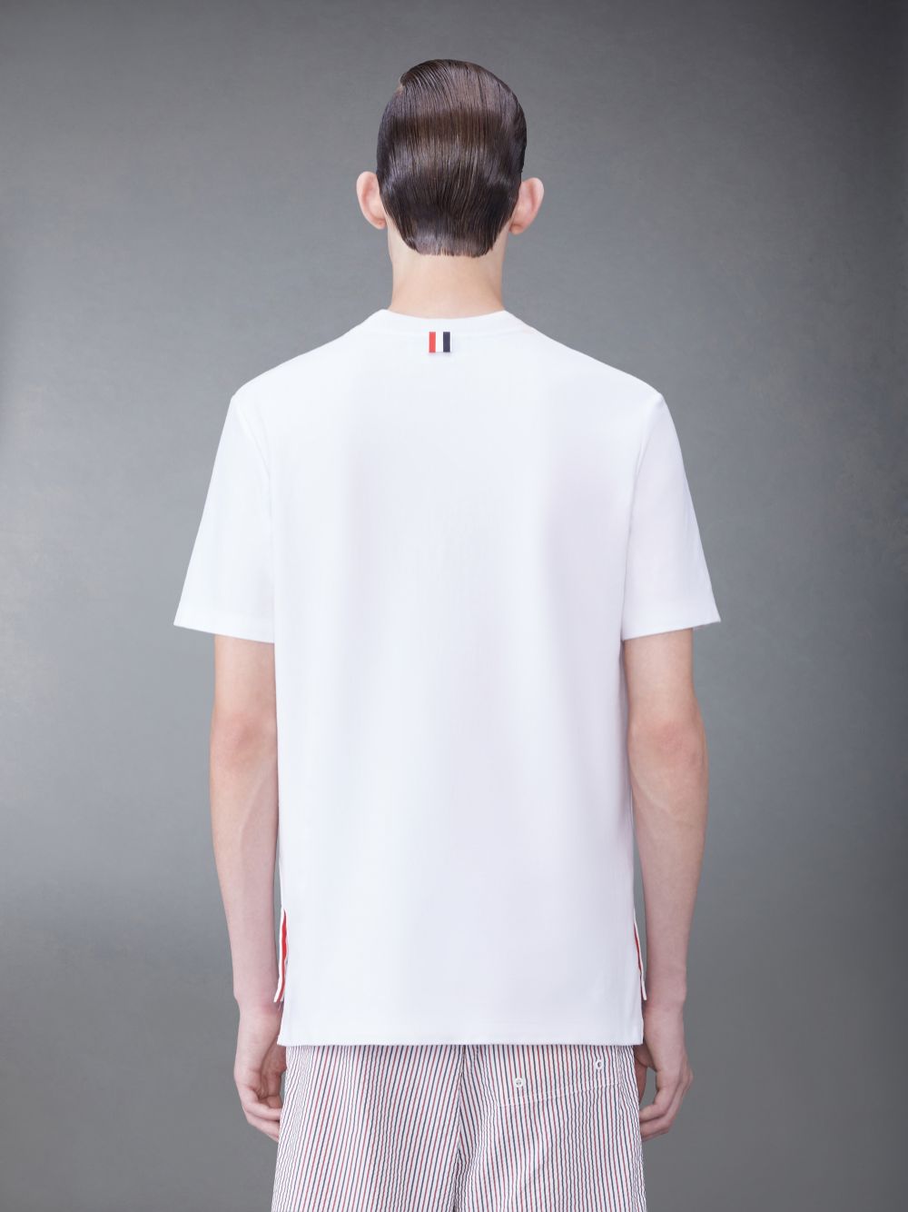 Men Thom Browne Jersey Short Sleeve T Shirts White | BYP11V23002