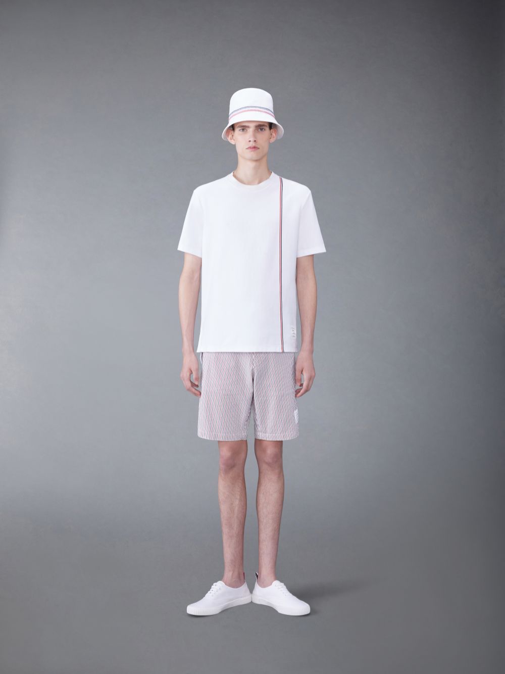 Men Thom Browne Jersey Short Sleeve T Shirts White | BYP11V23002