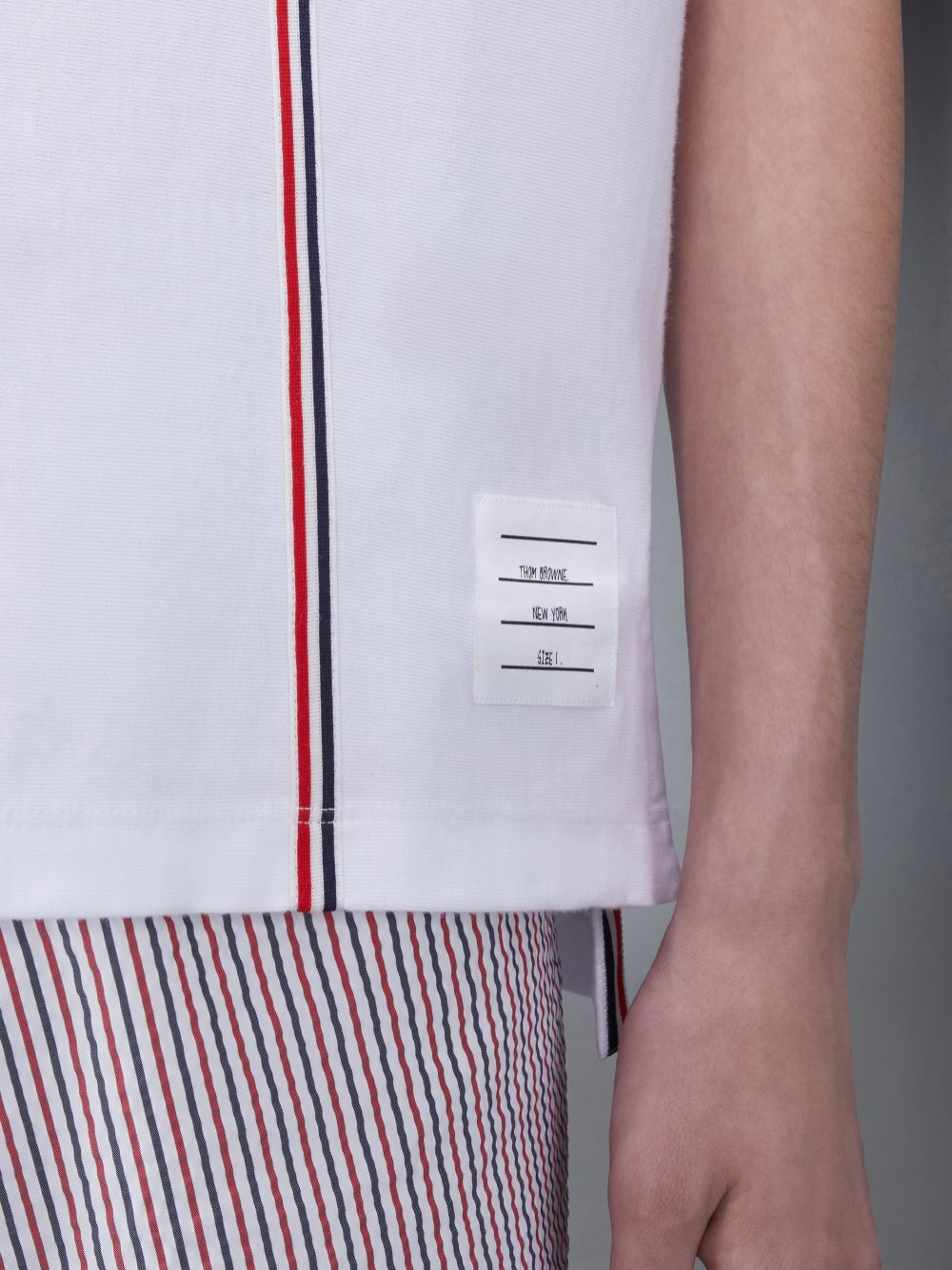 Men Thom Browne Jersey Short Sleeve T Shirts White | BYP11V23002