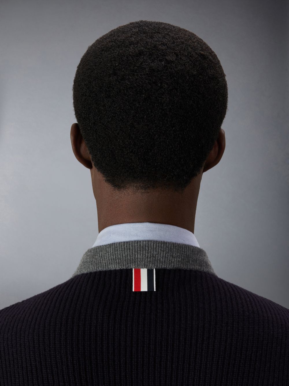Men Thom Browne Merino Wool 2 in 1 Half 4-Bar Pullover Grey | XYV36E13890