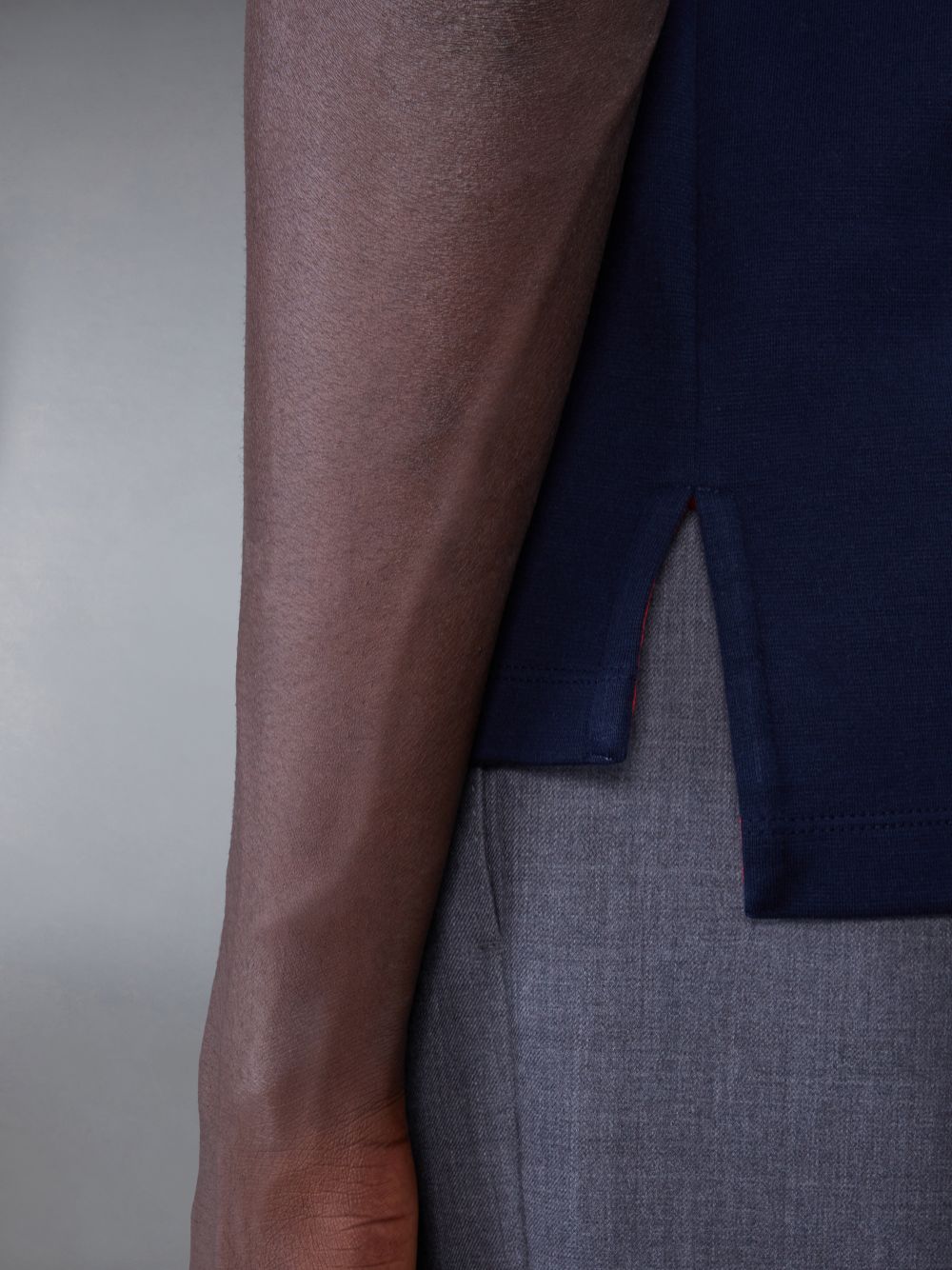 Men Thom Browne Oversized Short Sleeve Pocket T Shirts Blue | WMU89X24306