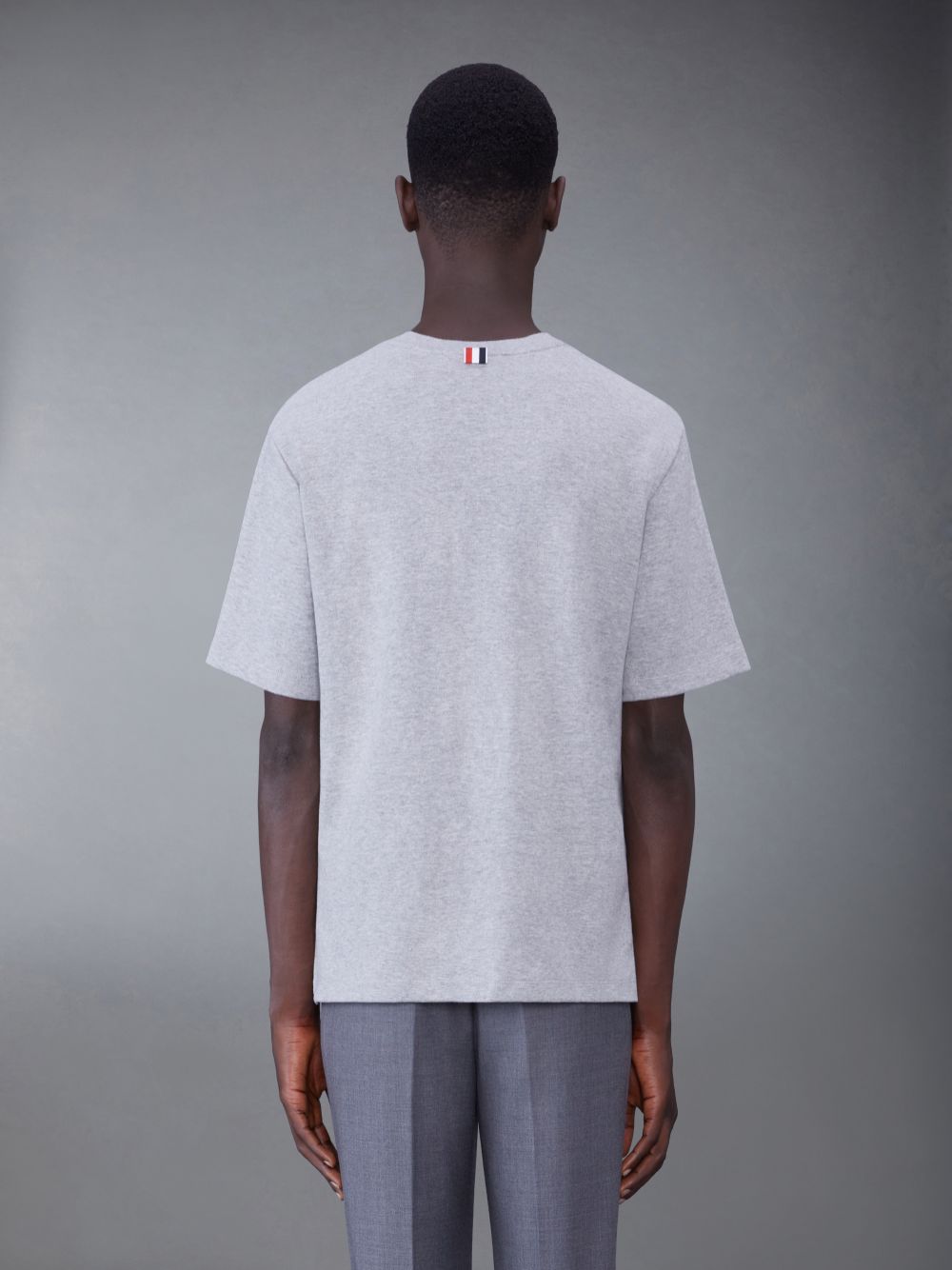 Men Thom Browne Oversized Short Sleeve Pocket T Shirts Grey | TLP91O93873