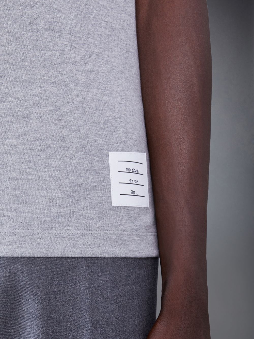 Men Thom Browne Oversized Short Sleeve Pocket T Shirts Grey | TLP91O93873