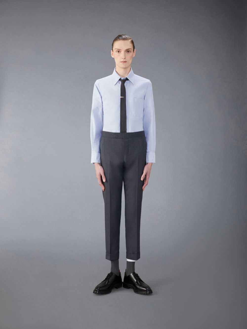 Men Thom Browne Oxford Armband Shirts Blue | NYX07T17394