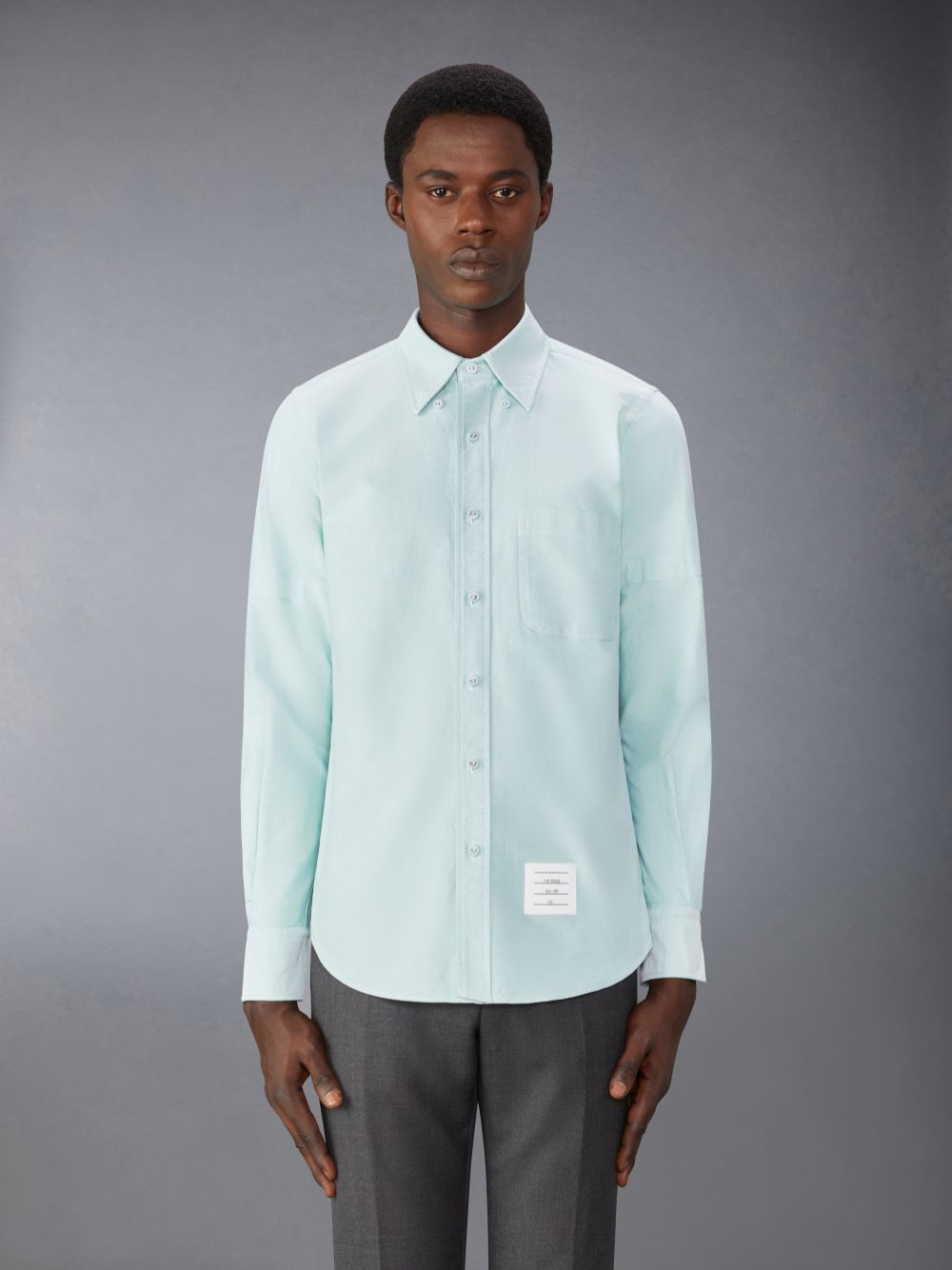 Men Thom Browne Oxford Armband Shirts Green | ACA23N87105