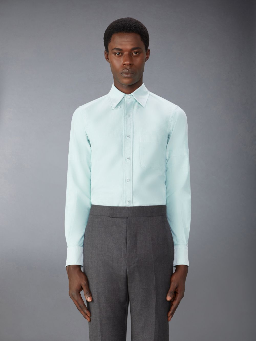 Men Thom Browne Oxford Armband Shirts Green | ACA23N87105