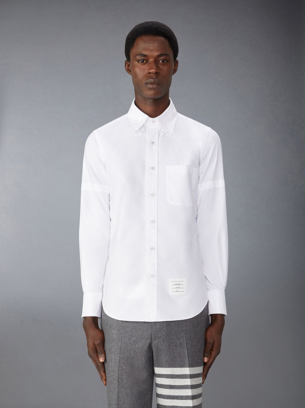Men Thom Browne Oxford Armband Shirts White | LME22O14929