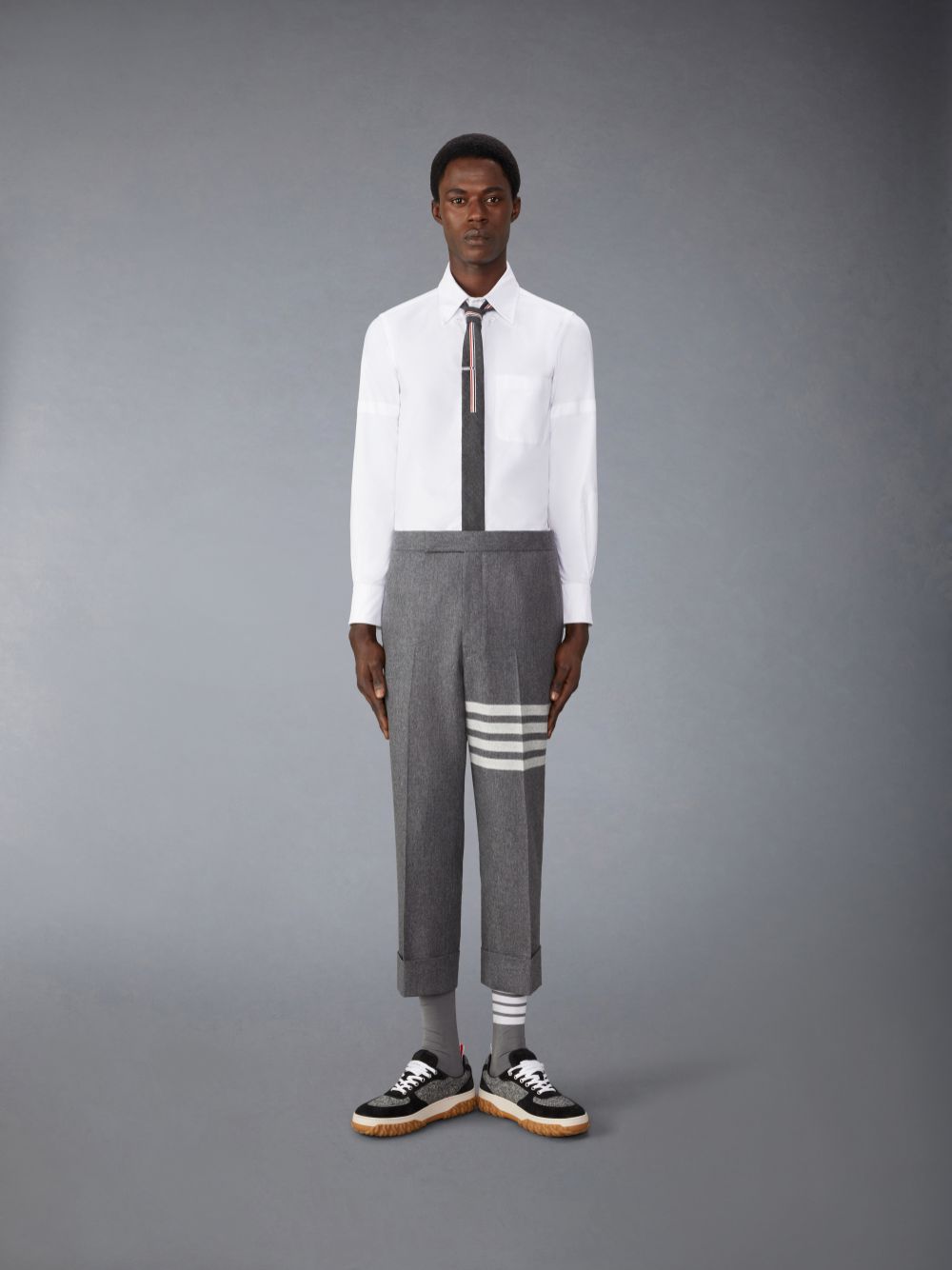 Men Thom Browne Oxford Armband Shirts White | LME22O14929