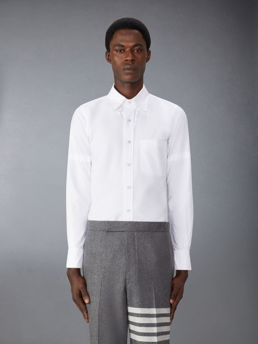 Men Thom Browne Oxford Armband Shirts White | LME22O14929