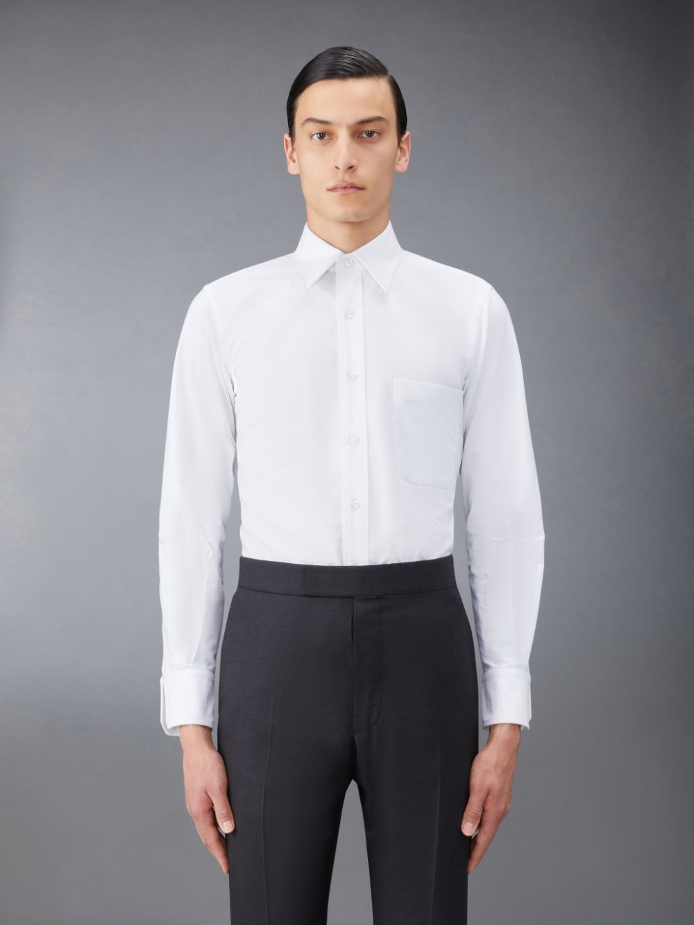 Men Thom Browne Oxford Classic Shirts White | YYD00T51526