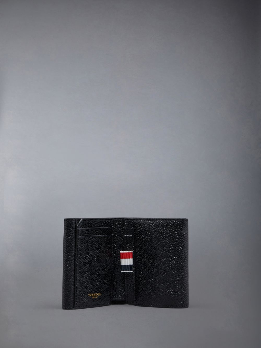 Men Thom Browne Pebble Grain Leather Small Purse With Coin Compartment Wallets Black | JHK98U26983