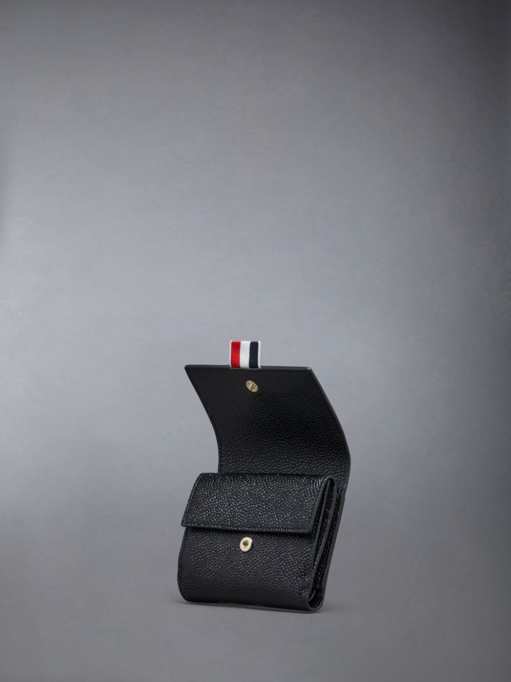 Men Thom Browne Pebble Grain Leather Small Purse With Coin Compartment Wallets Black | JHK98U26983