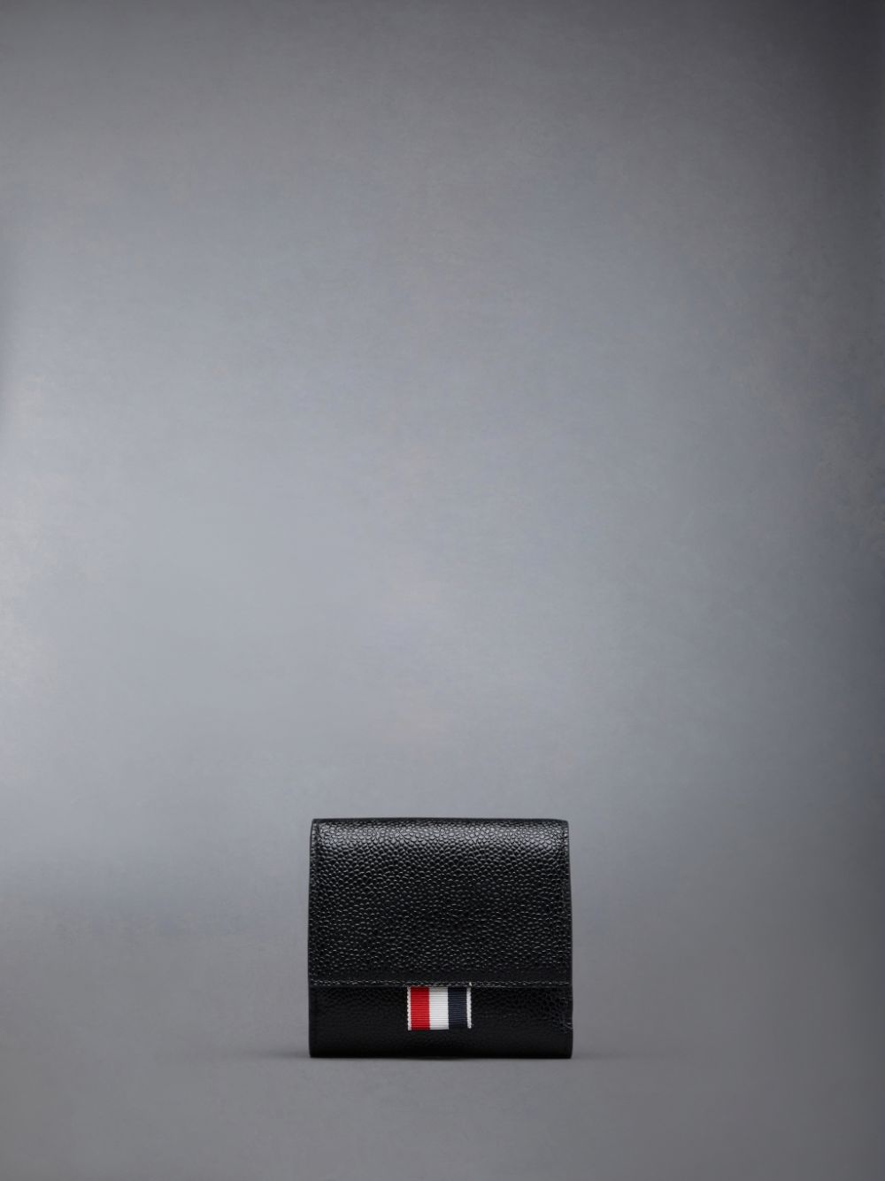 Men Thom Browne Pebble Grain Leather Small Purse With Coin Compartment Wallets Black | JHK98U26983