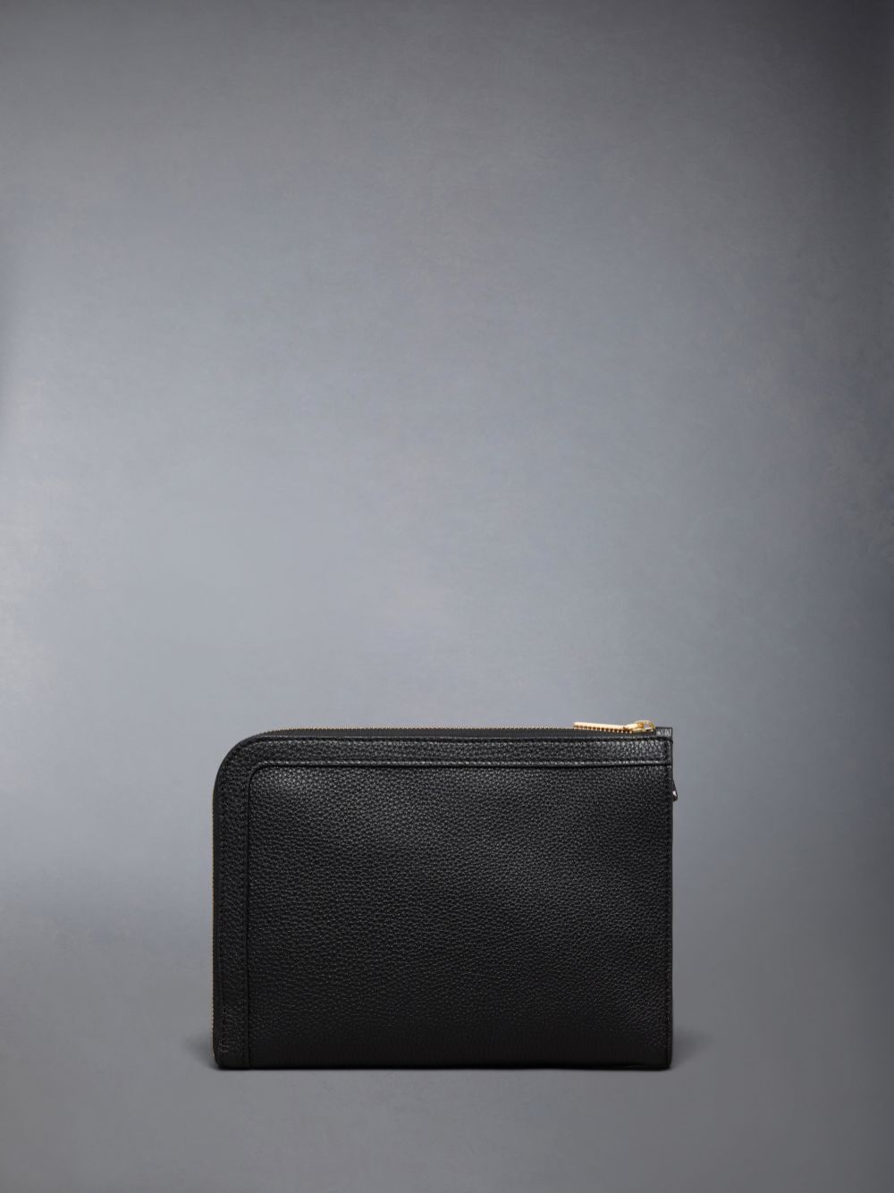 Men Thom Browne Pebble Grain Mini Gusset Folio Clutch Bags Black | GRE55O23381