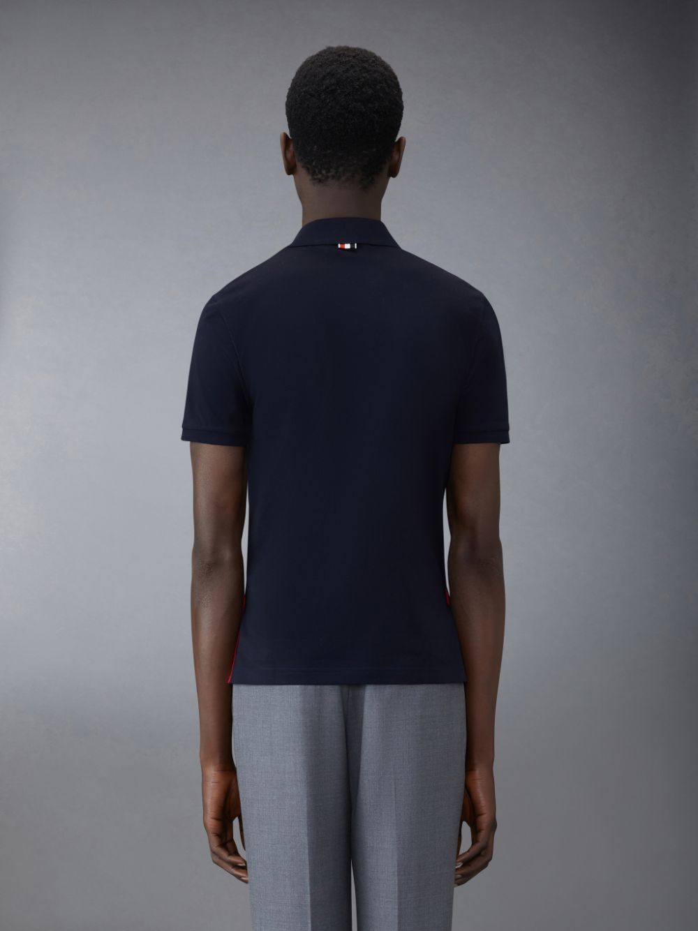 Men Thom Browne Pique Pocket Polo Shirt Blue | SLZ95M97694