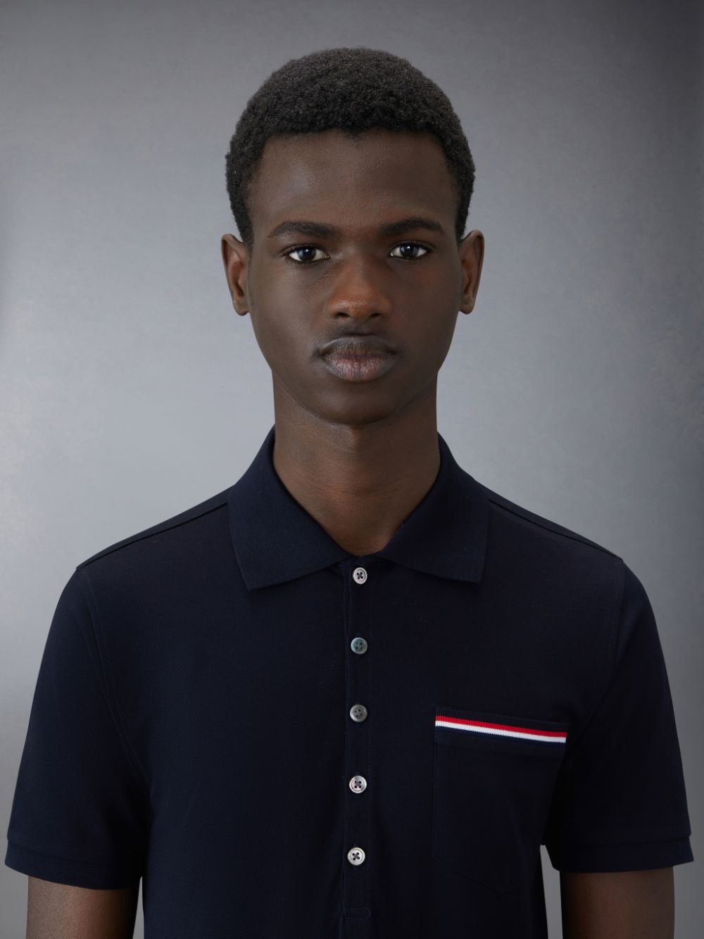Men Thom Browne Pique Pocket Polo Shirt Blue | SLZ95M97694